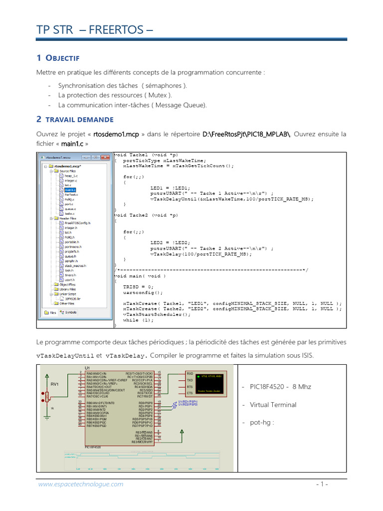 Programmation Concurrente avec FreeRTOS | PDF | Informatique | Échecs