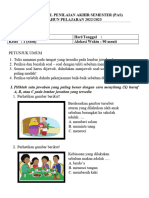 Naskah Soal Tema 1 Kelas 1