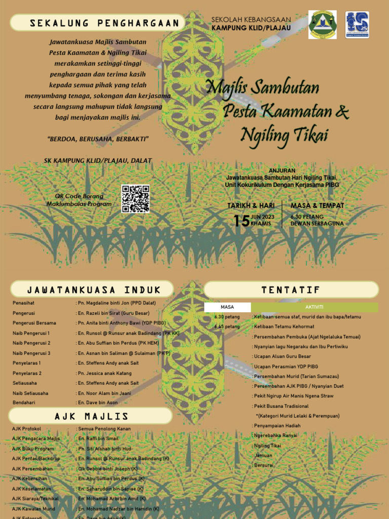 Buku Program - Pesta Kaamatan & Ngiling Tikai | PDF