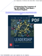 Leadership Enhancing The Lessons of Experience 8th Edition Test Bank Richard Hughes