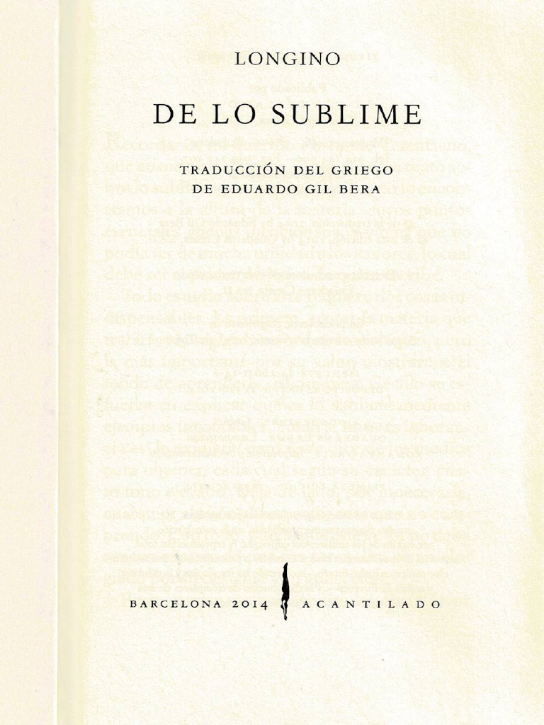 De Lo Sublime, Longino PDF Ilíada