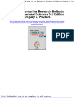Solution Manual For Research Methods For The Behavioral Sciences 3rd Edition Gregory J Privitera