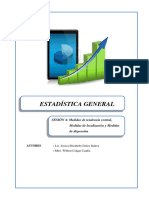 Medidas de Tendencia Central Localización Dispersión 2023