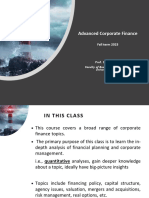 Class - Guide - 2023 - Advanced Corporate Finance - Updated
