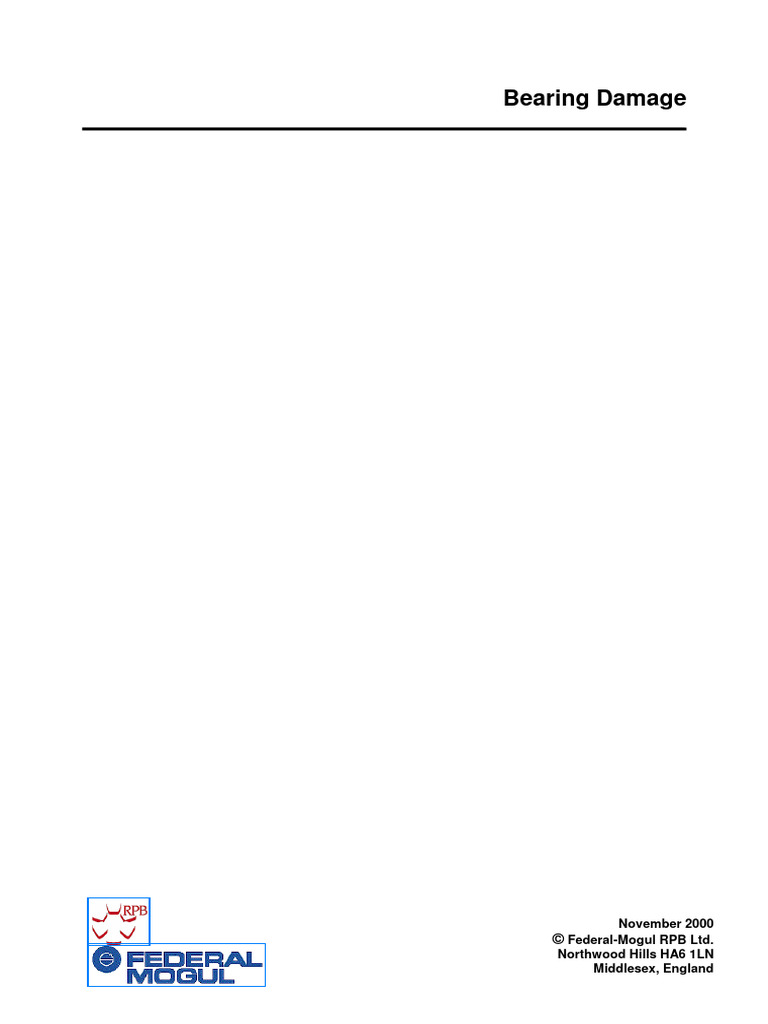 04 Bearing Damage PDF Bearing (Mechanical) Corrosion