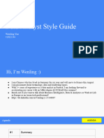 Data Analyst Style Guide (Temp)