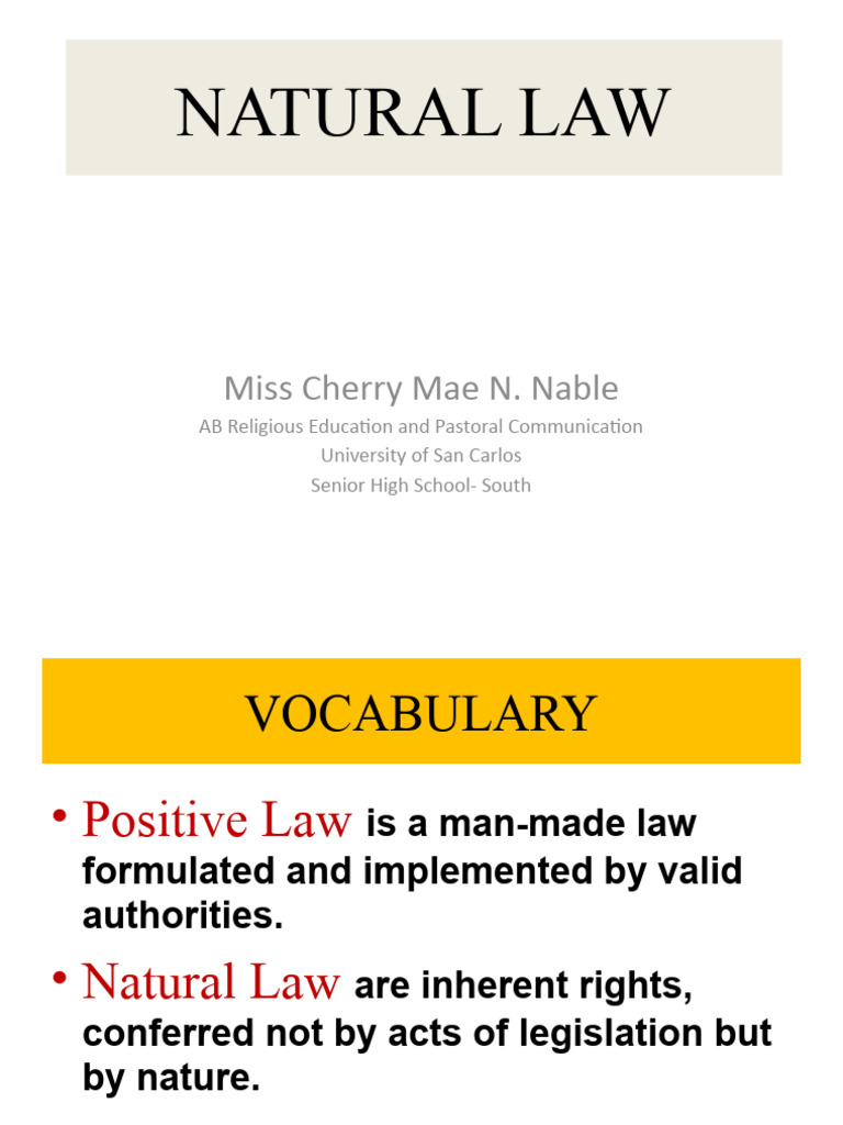 Understanding Natural Law Ethics | PDF | Natural Law | Thomas Aquinas