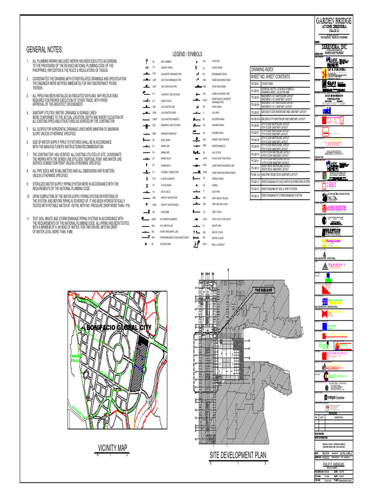Plumbing Layout for Bonifacio Project | PDF | Sanitary Sewer | Basement