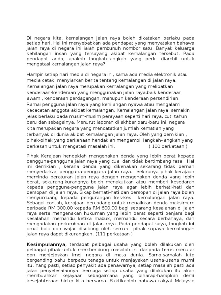 Karangan Stpm Lengkap