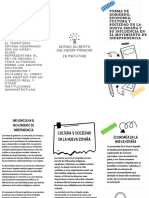 Folleto Tríptico Flyer Academia de Clases de Repaso Escolar Doodle Marrón y Blanco