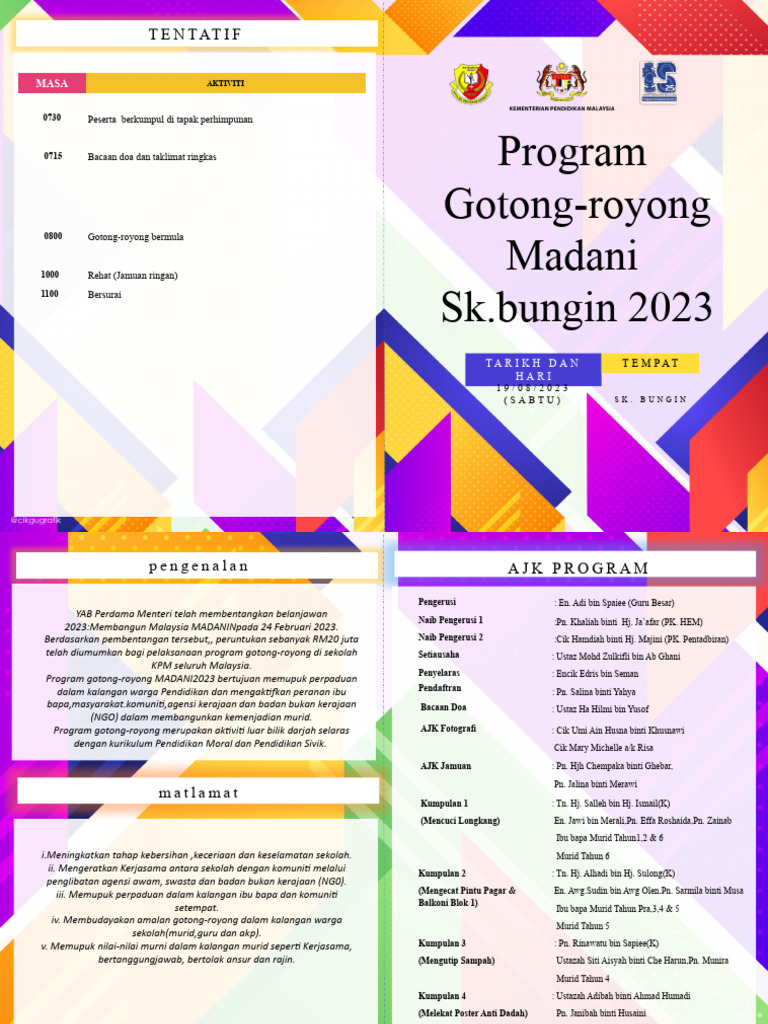 Template Buku Program ANTI DADAH | PDF