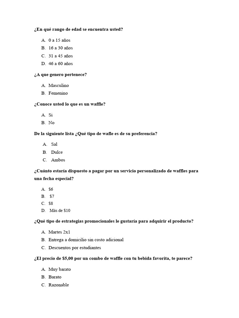 Encuesta Waffles PDF