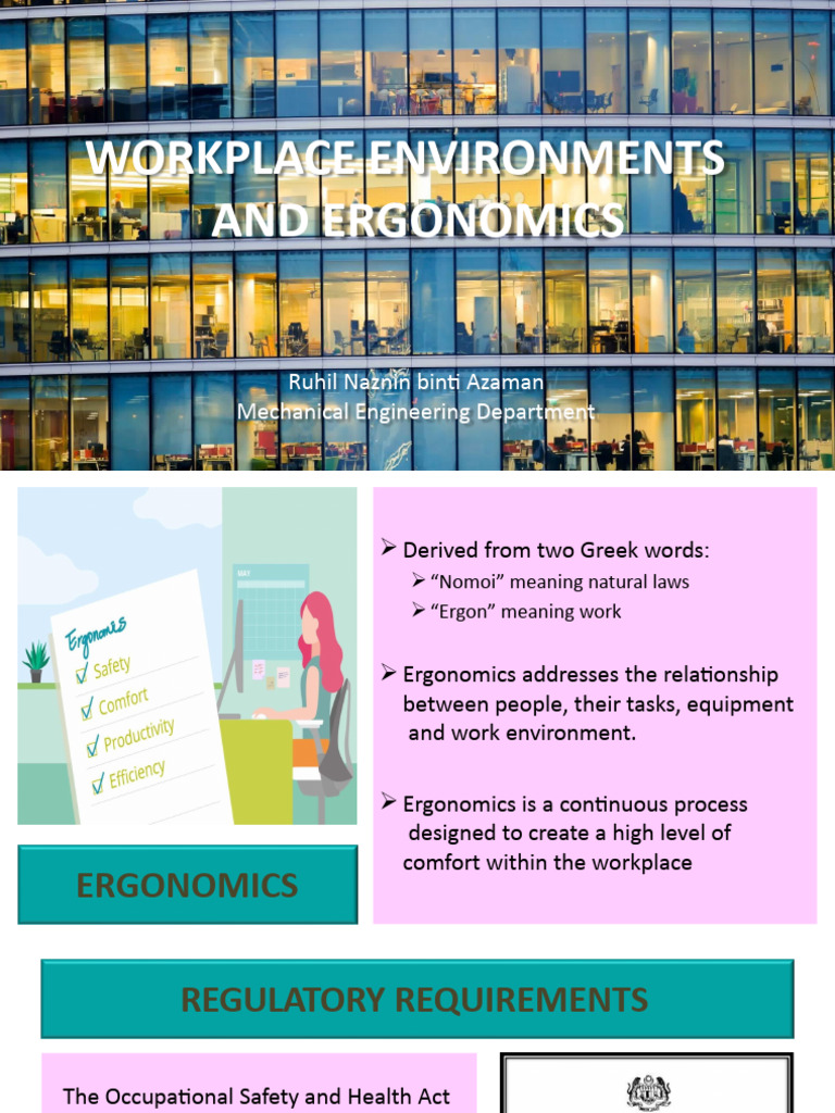 Ergonomic Principles for Workplace Safety | PDF | Human Factors And ...