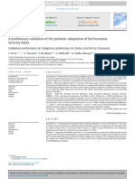 A Preliminary Validation of The Pediatric Adaptation of The Insomnia Severity Index