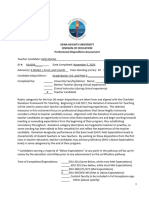 Siena Heights University Division of Education Professional Dispositions Assessment