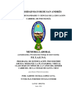 Universidad Mayor de San Andrés: Carrera de Psicología