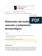 Disfunción Del Endotelio Vascular y Tratamiento Farmacológico