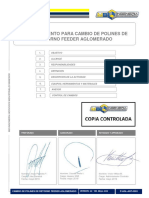 P-Agl-Ant-0003 - Procedimiento para Cambio de Polines de Retorno Feeder Aglomerado CC