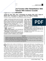 Quadriceps Muscle Function After Rehabilitation With Cryotherapy in Patients With Anterior Cruciate Ligament Reconstruction