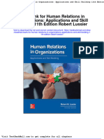 Test Bank For Human Relations in Organizations Applications and Skill Building 11th Edition Robert Lussier