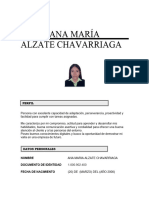 Hoja de Vida, Ana Maria Alzate