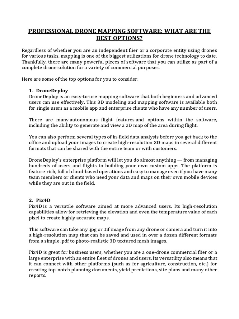 Professional Drone Mapping Software | PDF | Unmanned Aerial Vehicle ...