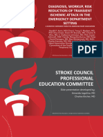 Diagnosis Workup Risk Reduction of Transient Ischemic Attack in The Emergency Dept Setting Slide Set