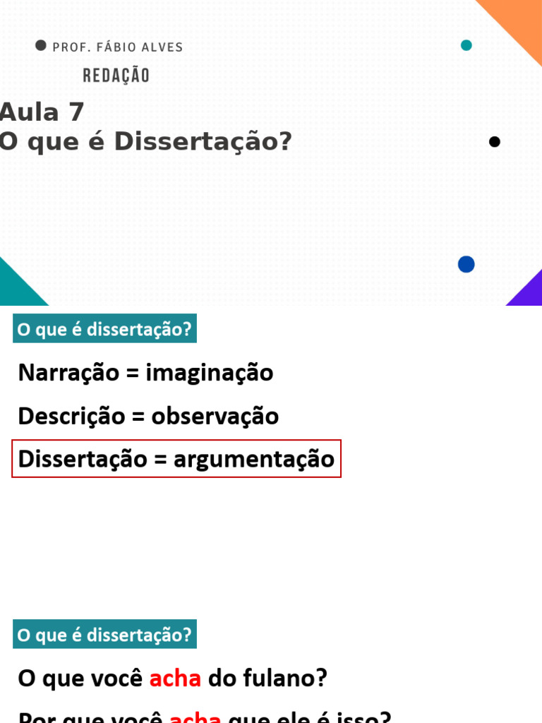 O que é Dissertação? Definições e Estruturas | PDF
