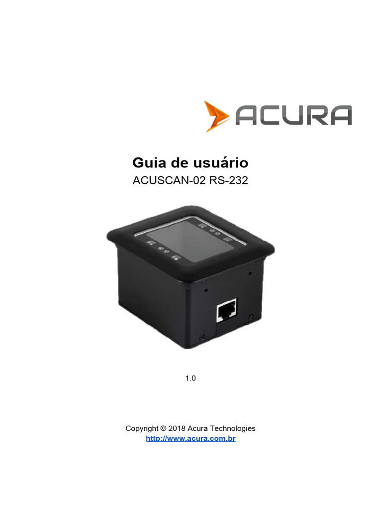 Guia de Usuario ACU-SCAN 02 RS-232 501.138 PT | PDF | Identificação de ...
