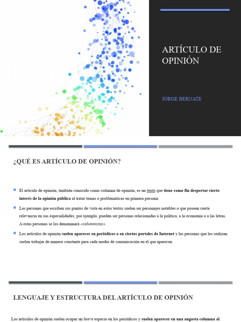 Articulo de Opinion | PDF | Autor | Publicación