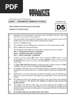 Important Instructions:: Test Booklet Code