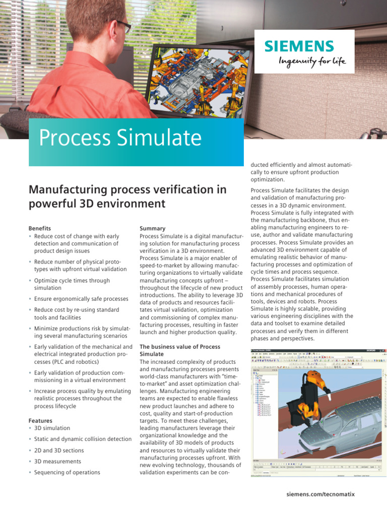 Siemens SW Process Simulate Fs | PDF | Simulation | Robotics