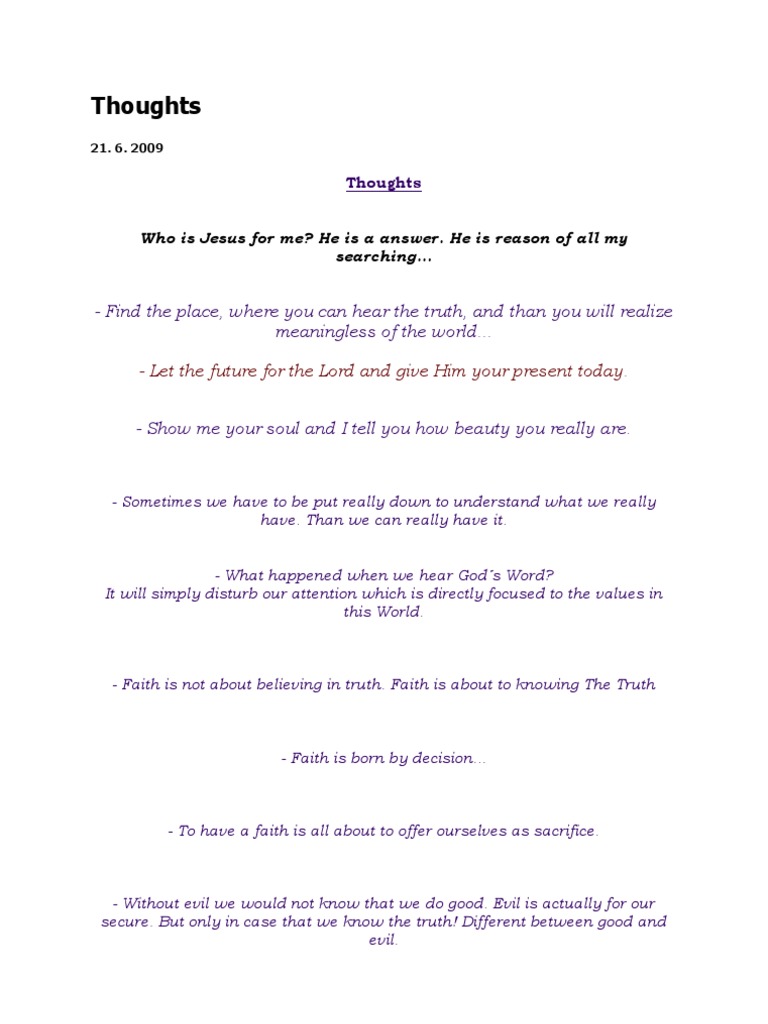 Thoughts | PDF