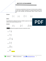 Tarea 6. - Potencia y Radicación de Fracciónes, Términos Semejantes, Multiplicación, División, Potencia y Radicación Algebraíca