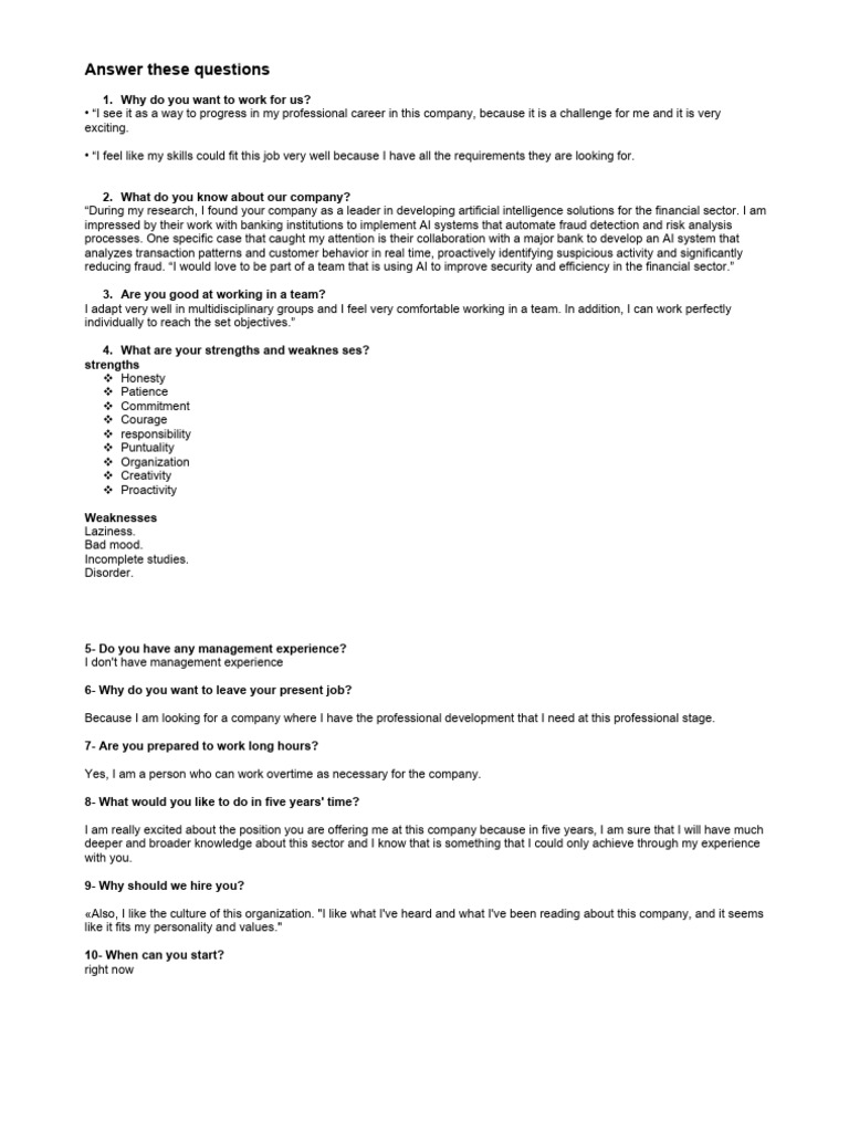 Answer These Questions PDF