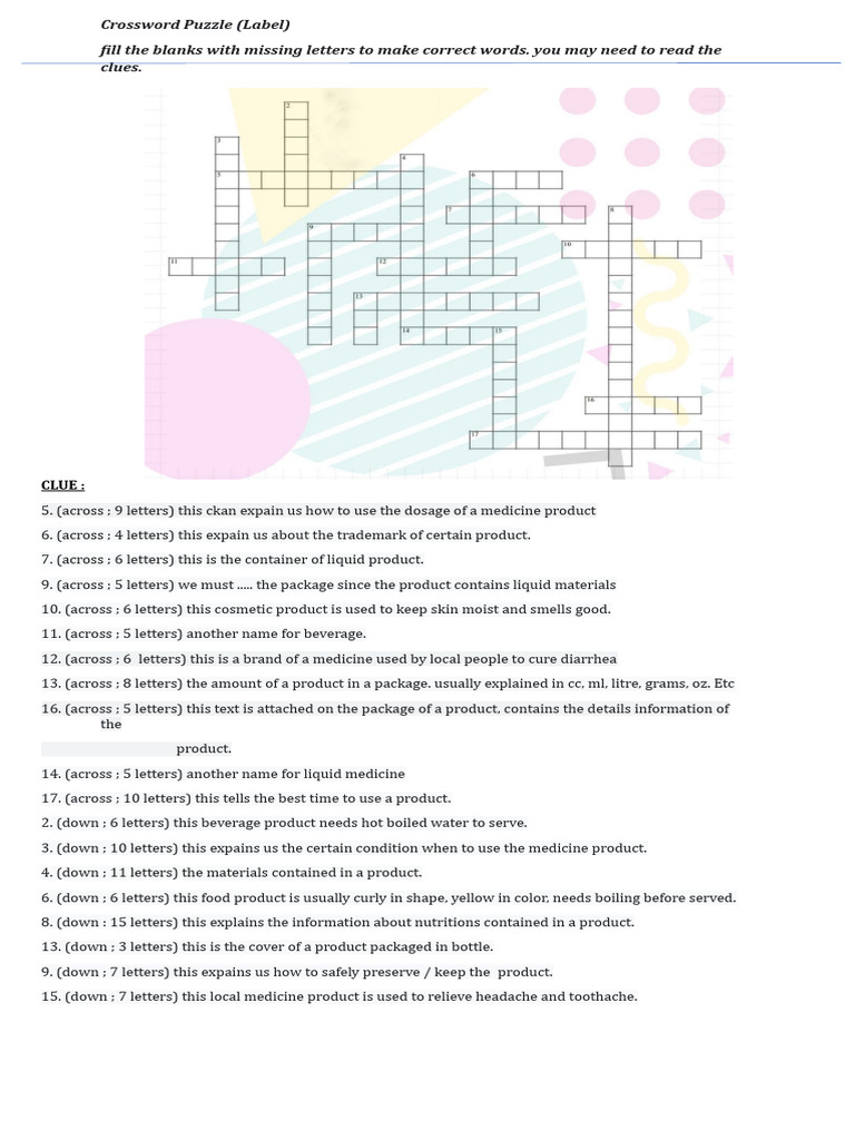 Crossword Puzzle PDF