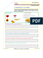 2DO-PRIM-COMUNICACIÓN - El Texto Instructivo La Receta Del 07 Al 11 de Agosto 2023