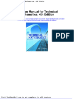 Solution Manual For Technical Mathematics 4th Edition