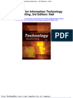Test Bank For Information Technology Auditing 3rd Edition Hall