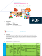 Experiencia de Aprendizaje N° 10 Juguemos A Resolver Problemas