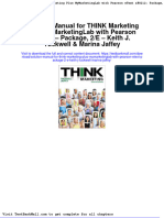 Solution Manual For Think Marketing Plus Mymarketinglab With Pearson Etext Package 2 e Keith J Tuckwell Marina Jaffey