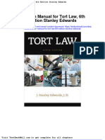 Solution Manual For Tort Law 6th Edition Stanley Edwards