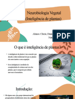 Inteligência de Plantas" (Neurobiologia Vegetal)