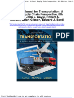 Solution Manual For Transportation A Global Supply Chain Perspective 8th Edition John J Coyle Robert A Novack Brian Gibson Edward J Bardi