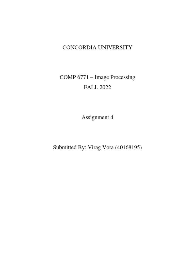 Image Processing Assignment 4 Guide | PDF | Wavelet | Circle