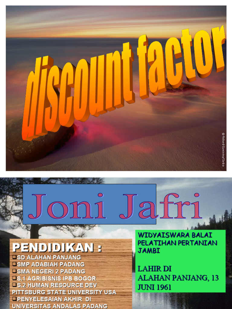 Menghitung Discount Factor dan NPV | PDF | Metode & Bahan Ajar
