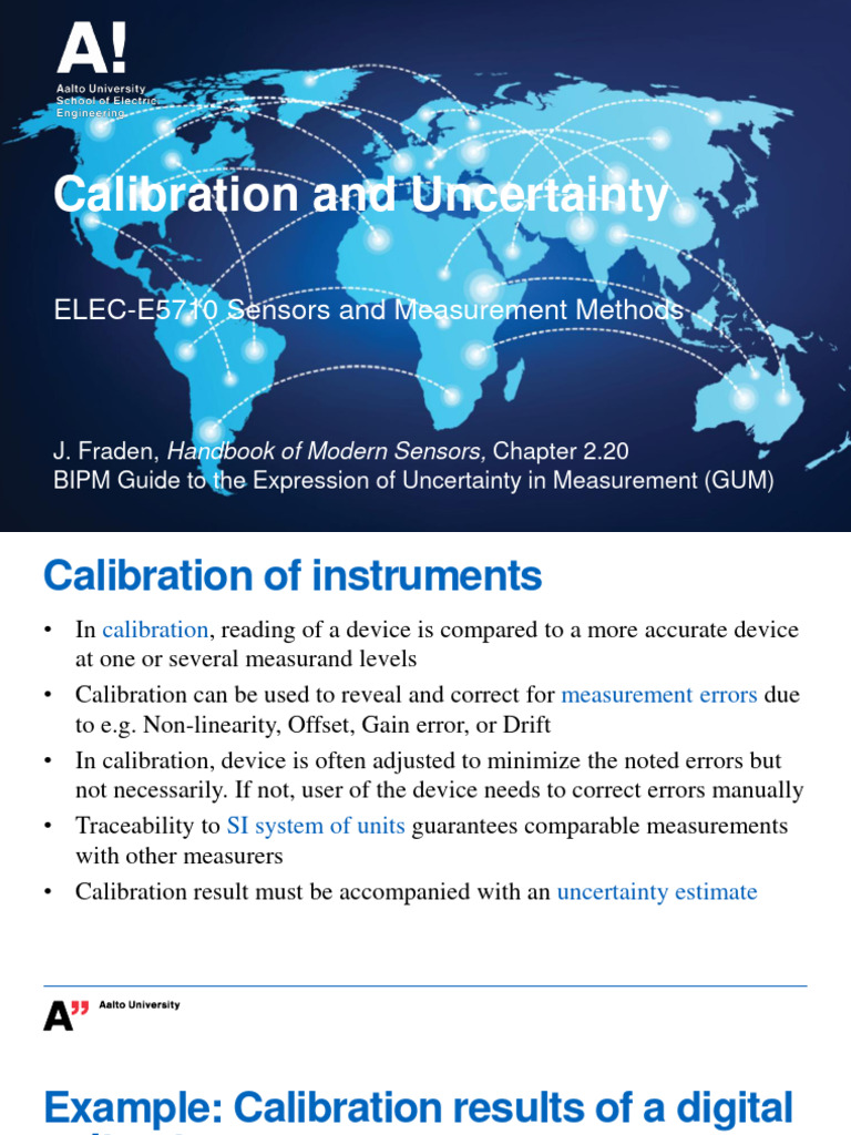 Calibration Techniques and Uncertainty Analysis | PDF | Calibration ...