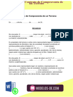 518711422 Modelo de Contrato de Compraventa de Un Terreno