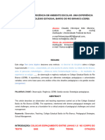 ARTIGO OBSERVAÇÃO E REGÊNCIA EM AMBIENTE ESCOLAR UMA EXPERIÊNCIA CRÍTICA No CERB 2023