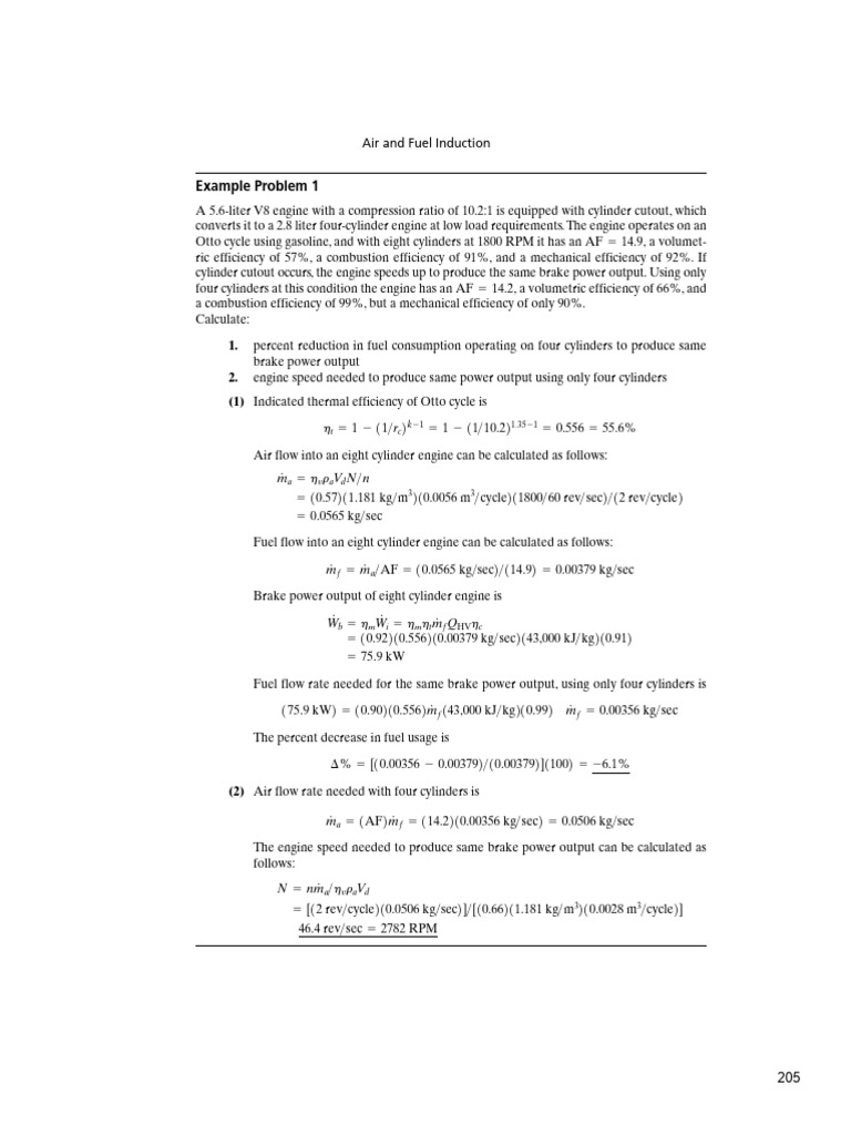 Example 1 Air & Fuel Induction | PDF | Engines | Vehicle Parts